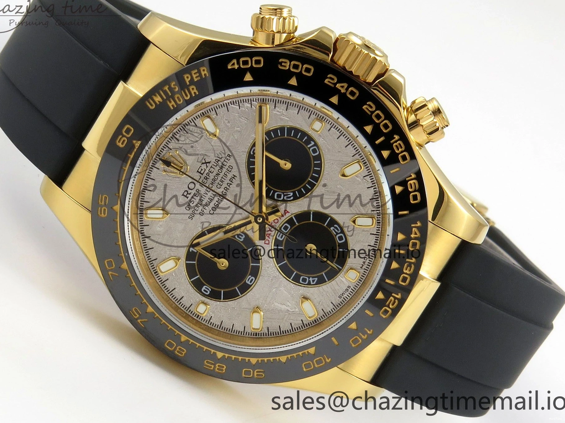 MiroTime 0502 Daytona 116508 YG 3CF 1:1 Best Edition Black Bezel Meteorite Dial on Oysterflex Strap SH4130 V2(Mod Version) Effortless 119